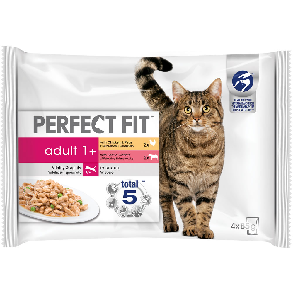 Perfect Fit Adult 1+ Meaty Cat Food 4 x 85g Image 1