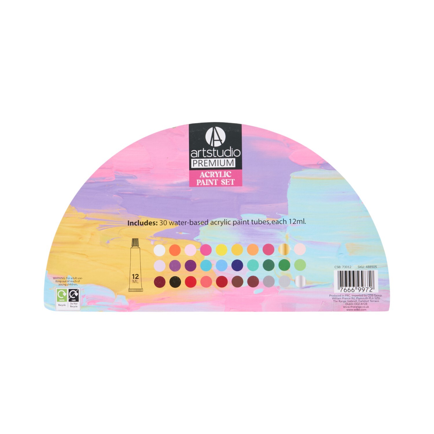 30 Piece Acrylic Paint Set Image 2