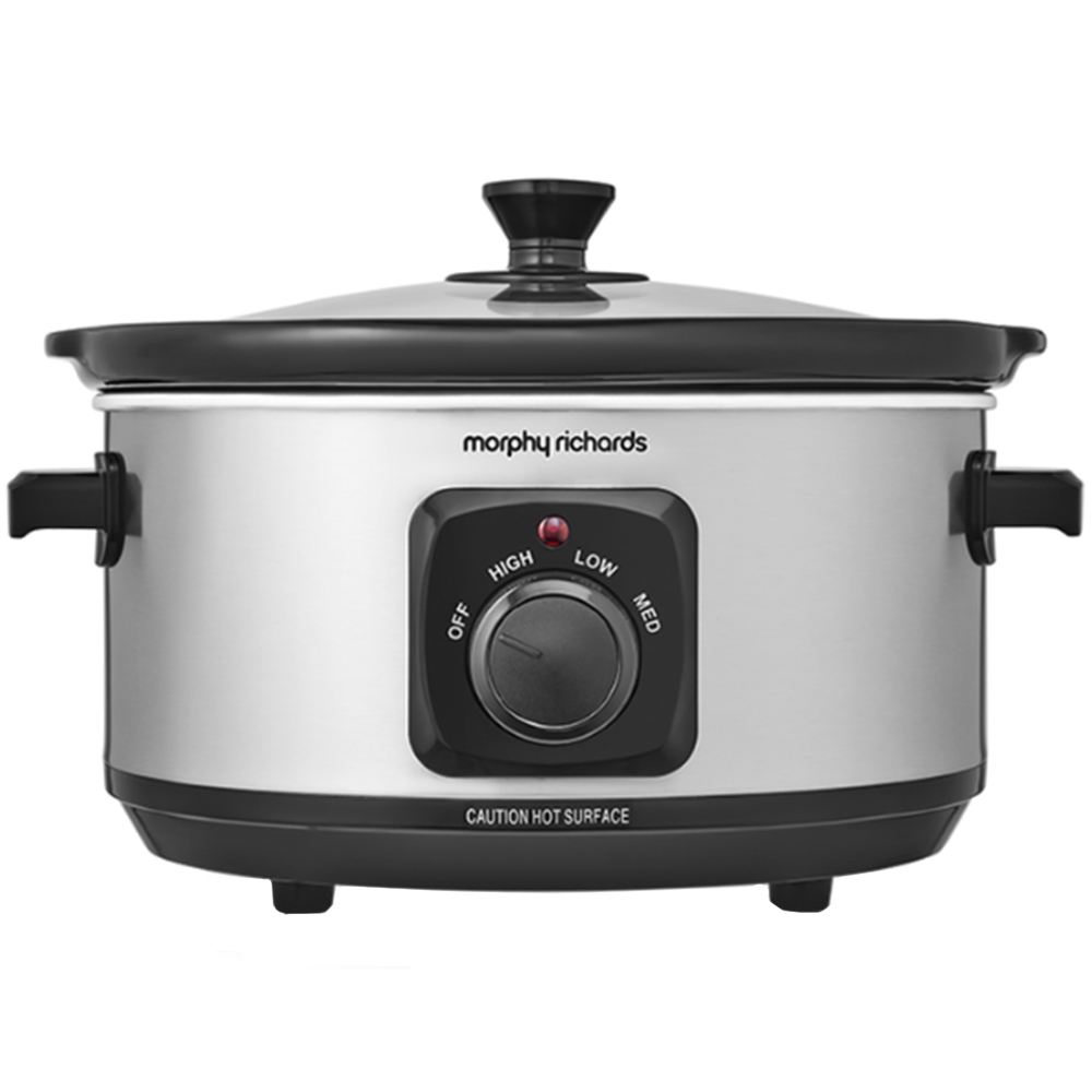 Morphy Richards 638202 Brushed Stainless Steel 3.5L Slow Cooker Image 1