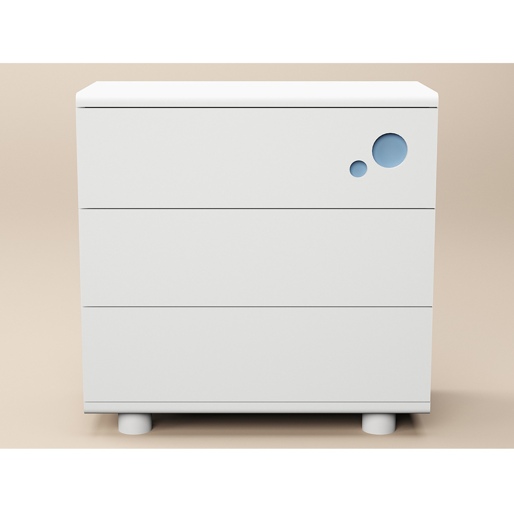 Flair Livana 3 Drawer White Chest of Drawers Image 2