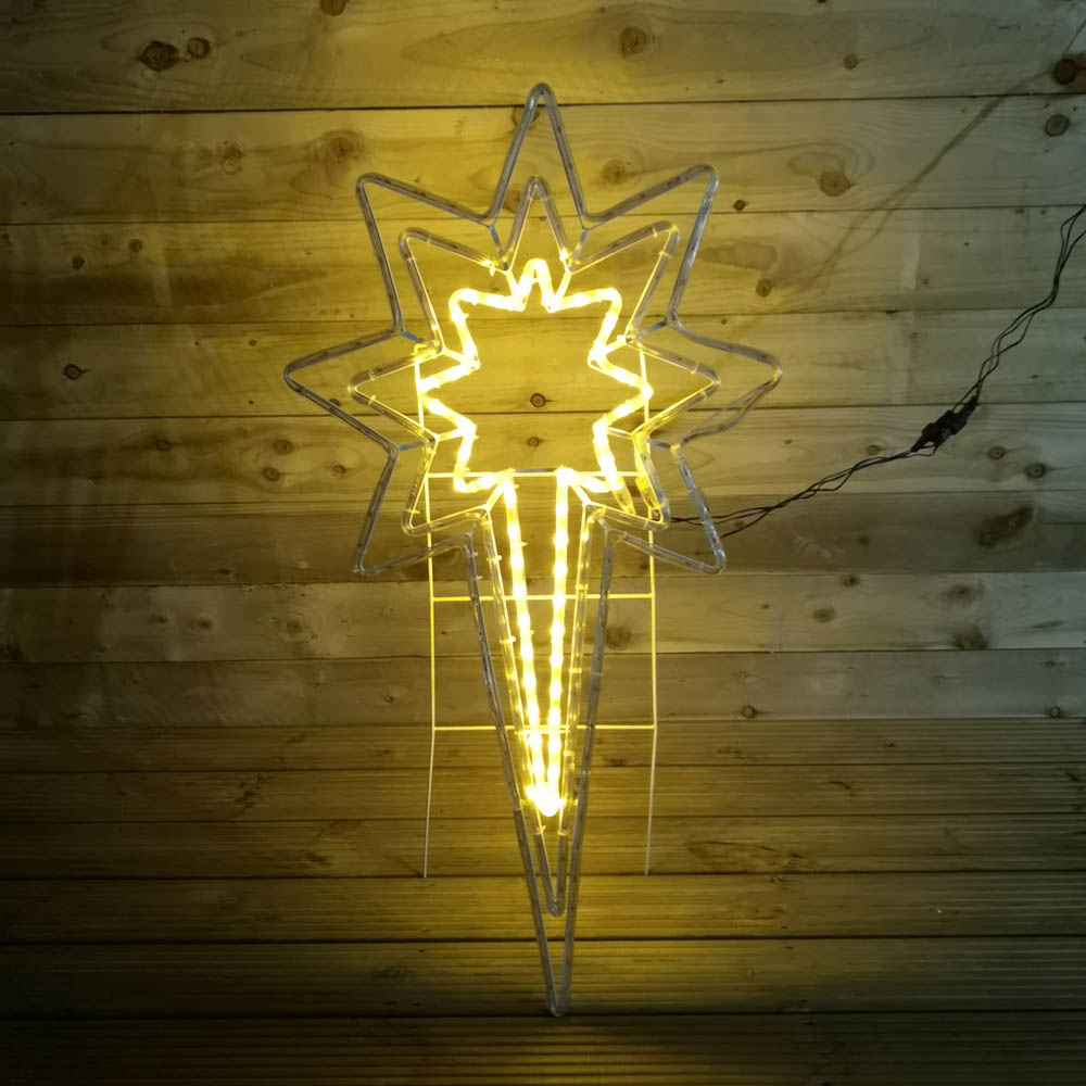 Samuel Alexander Multicolour LED North Star Rope Light Silhouette Xmas Decoration 118 x 62cm Image 6