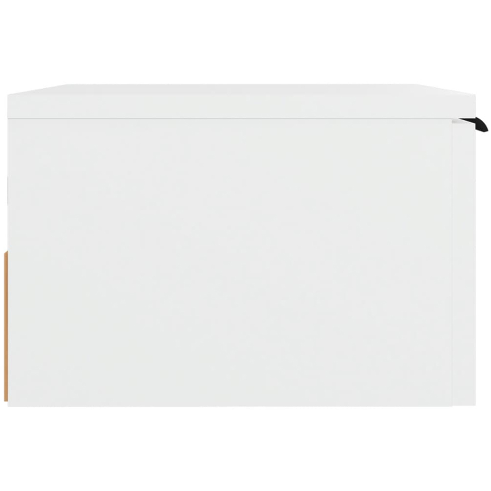 vidaXL Single Drawer White Wall Mounted Bedside Cabinet Image 4