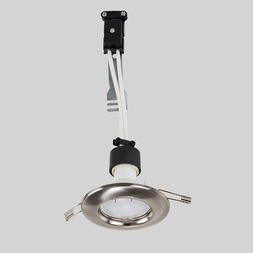 ValueLights Brushed Chrome Cool White LED Ceiling Downlight 6 Pack Image 2