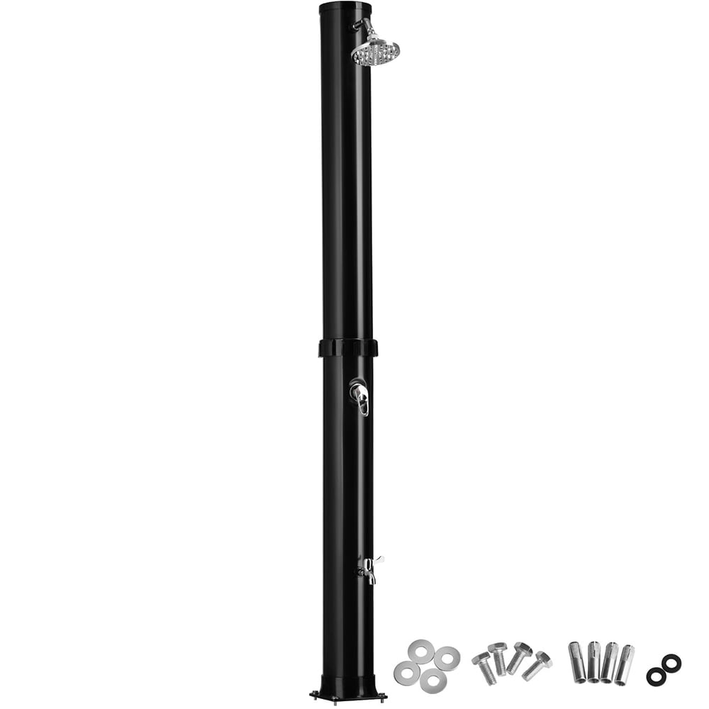 tectake Ofanto Black Solar Shower Set 38L Image 1