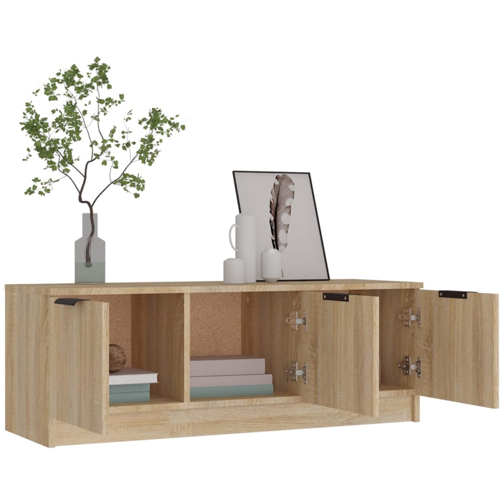vidaXL 3 Door Sonoma Oak TV Cabinet Image 4