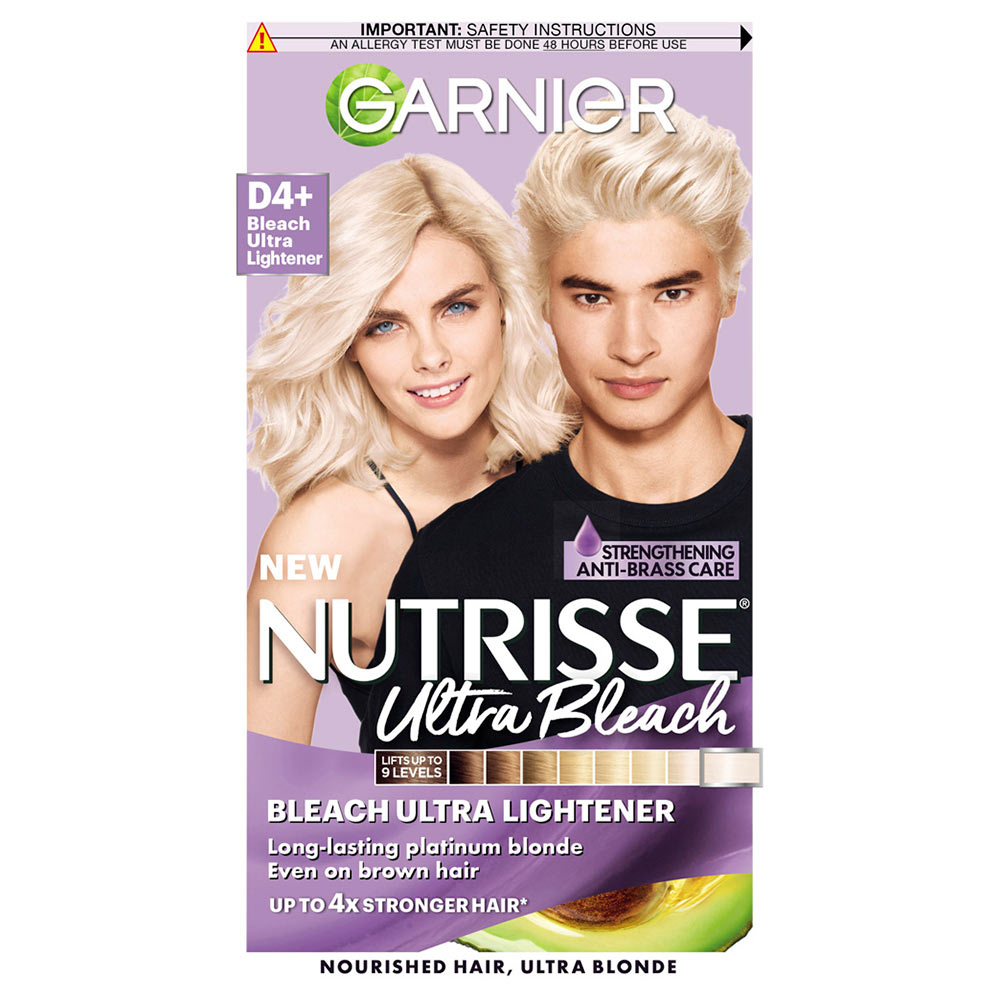 Garnier Nutrisse D4+ Bleach Ultra Lightener Intense Platinum Permanent Hair  Dye | Wilko