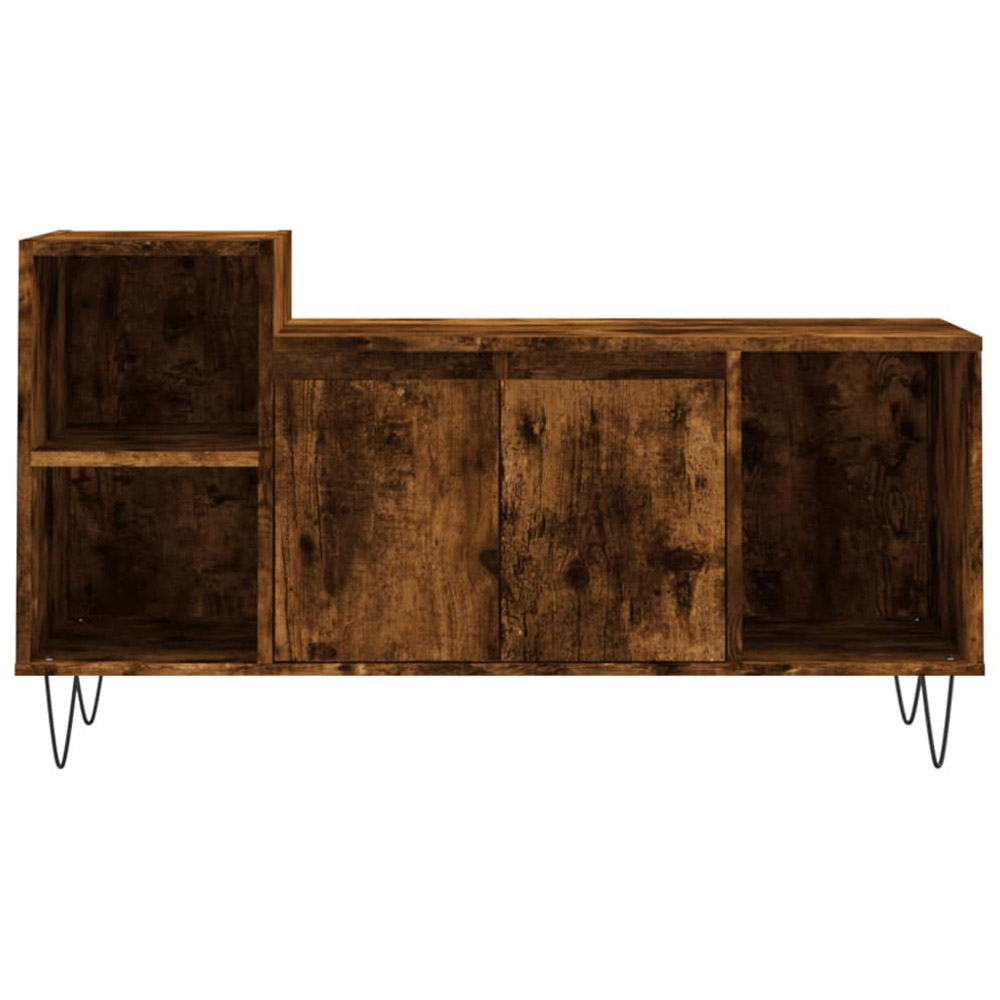 vidaXL 2 Door 3 Open Shelf Brown TV Cabinet Image 4