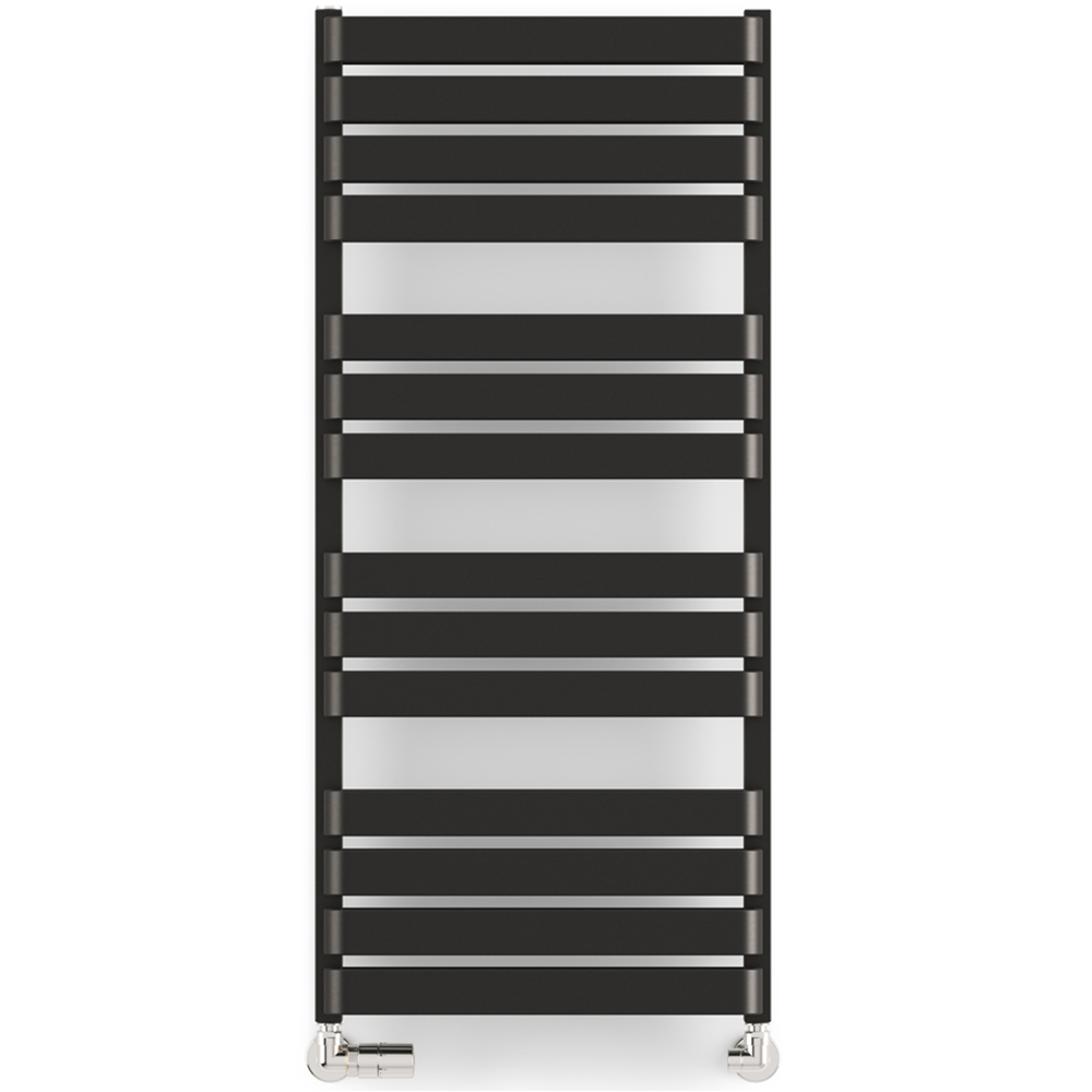 Terma Warp T Bold Matt Black Heated Towel Rail 2660 BTU 1110 x 500mm Image 3