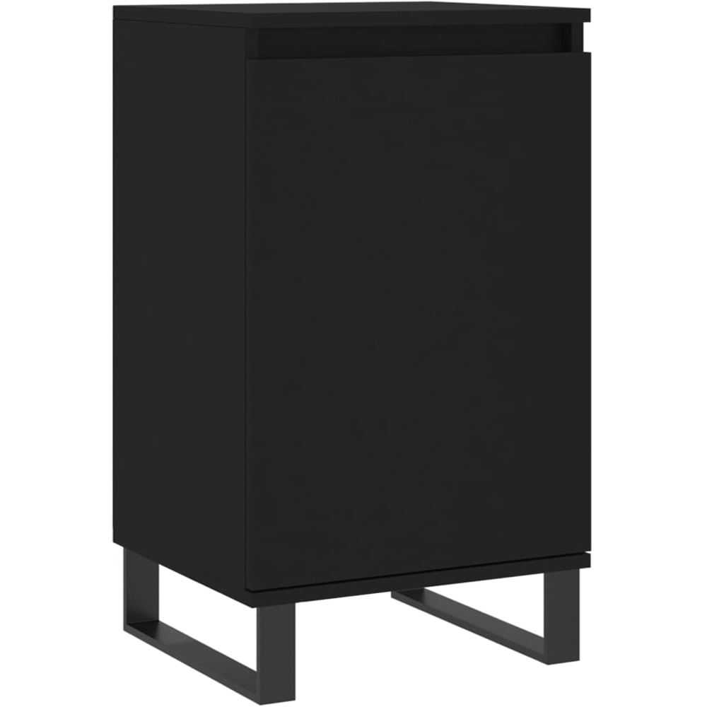 vidaXL Single Door Black Sideboard Set of 2 Image 5