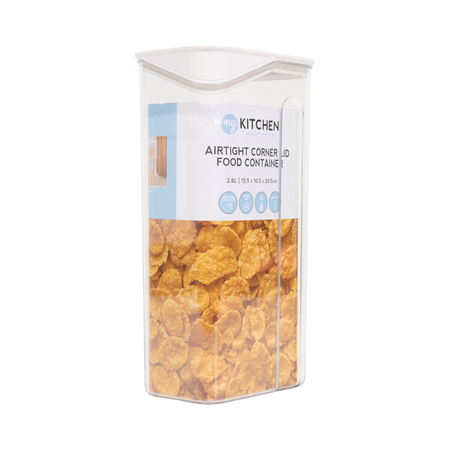Airtight Corner Lid Food Container Clear 2.8 l Image 5