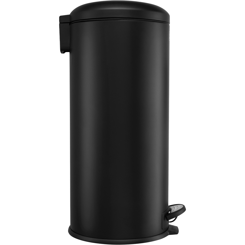 Black + Decker Matt Black Dome Lid Pedal Bin 30L Image 5