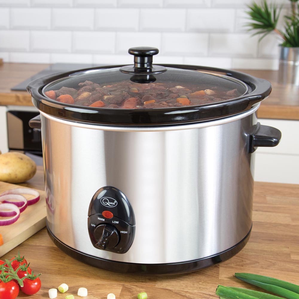 Quest Stainless Steel 5L Slow Cooker 320W Image 2