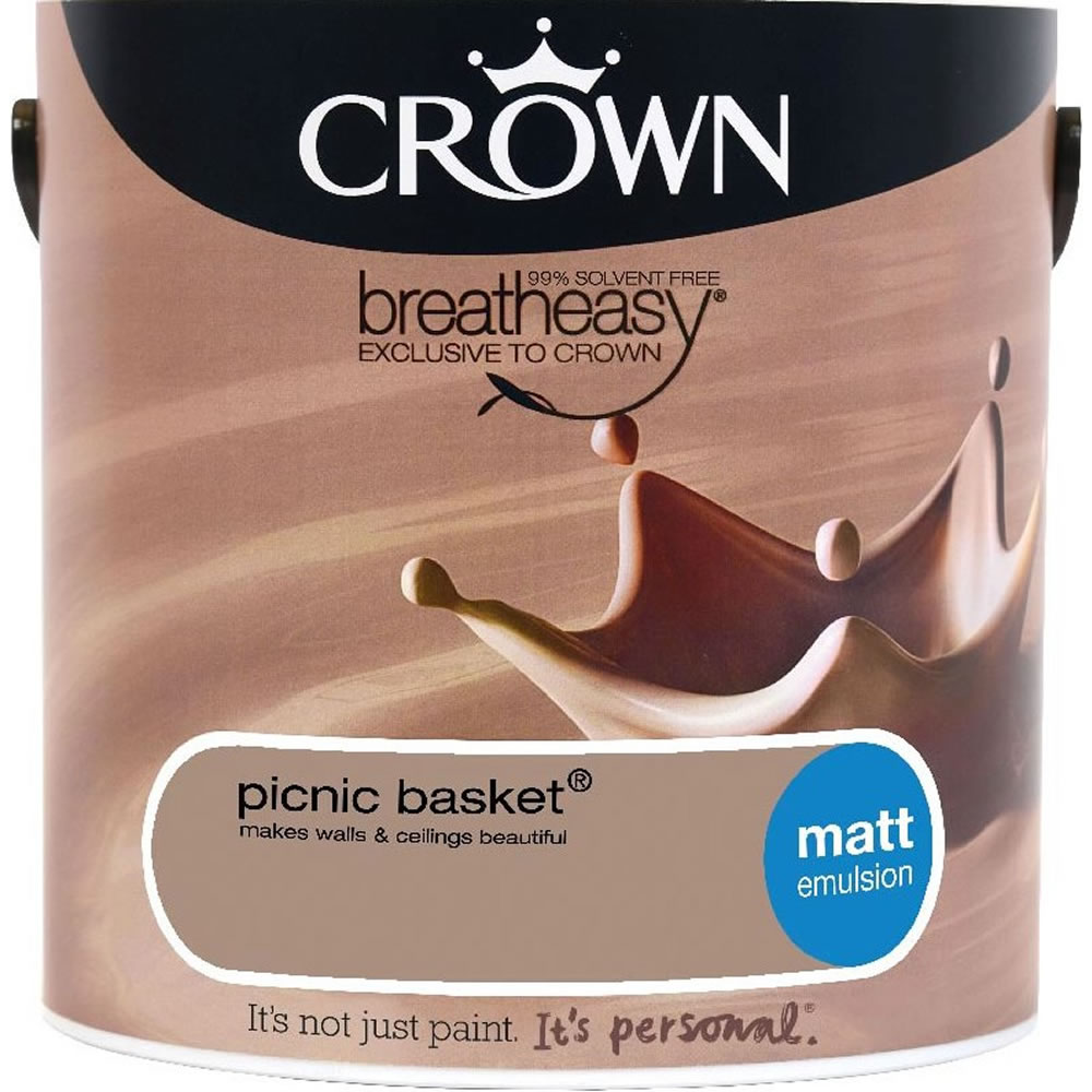Crown Picnic Basket Matt Emulsion Paint 2.5L Image 1