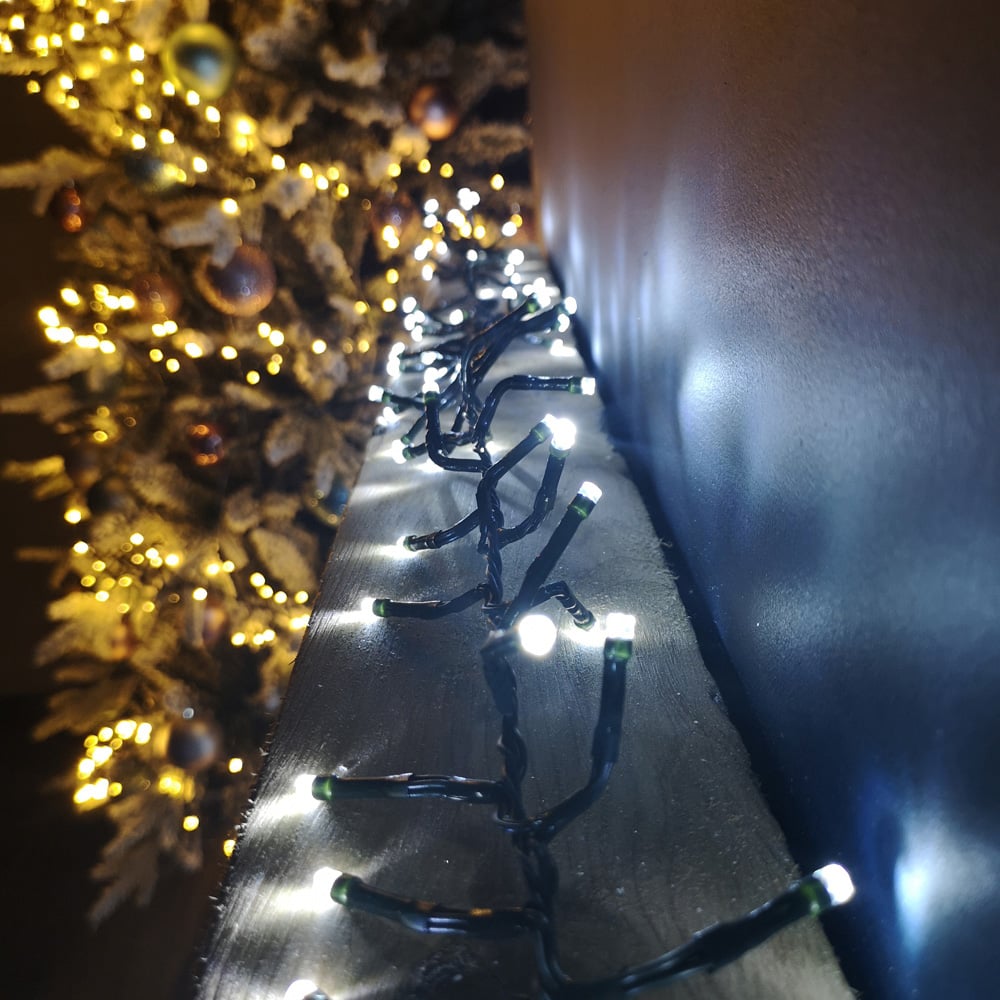 Samuel Alexander White or Warm White LED Connectable Christmas Cluster Curtain Light 4.8m Image 1