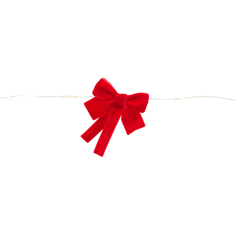 20 LED Bow String Light Red Image 8
