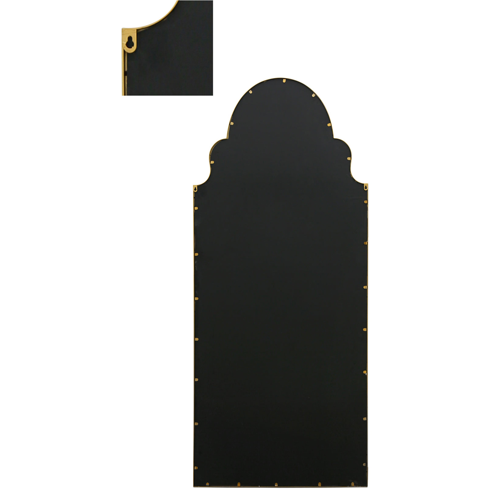 MirrorOutlet The Arcus Gold Framed Arched Leaner and Wall Garden Mirror 200 x 85cm Image 4