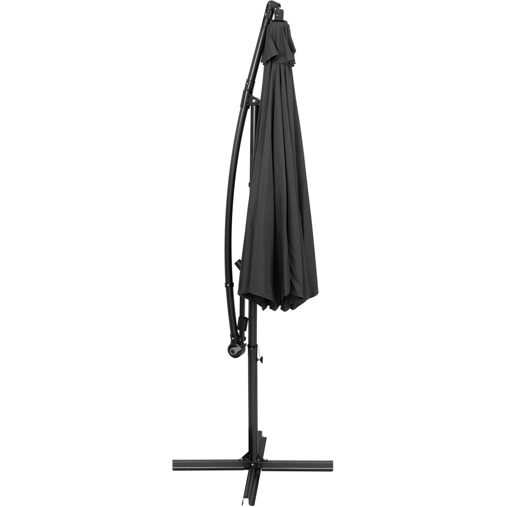 MonsterShop Grey LED Cantilever Parasol 3m Image 3