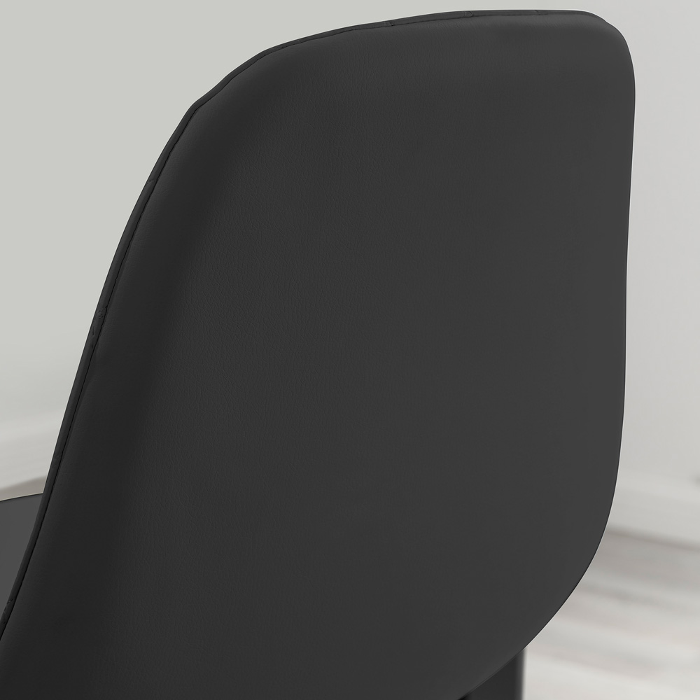 Furniturebox Solara Black Faux Leather Bar Stool Set of 2 Image 3