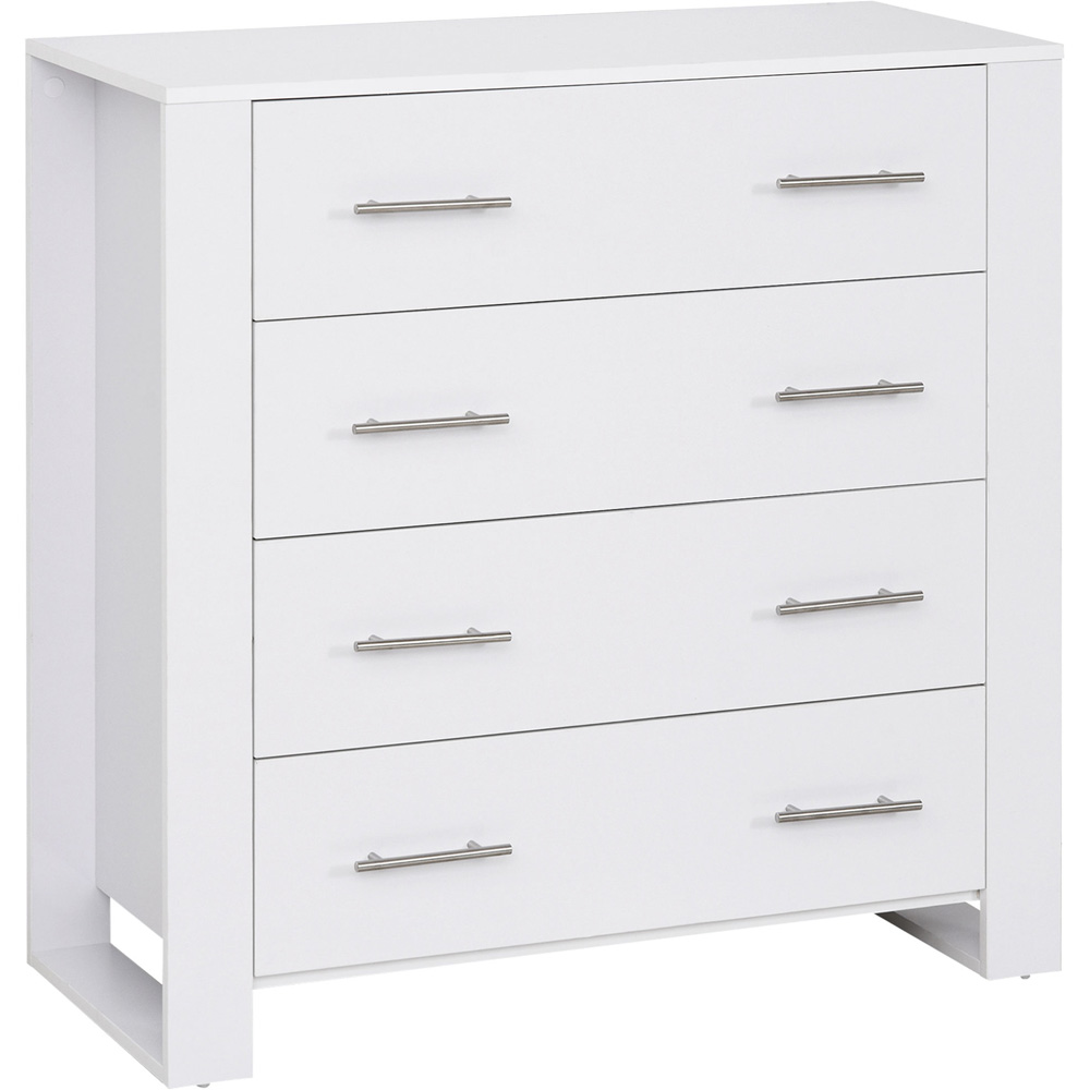 Portland 4 Drawer White Chest of Drawers Image 2