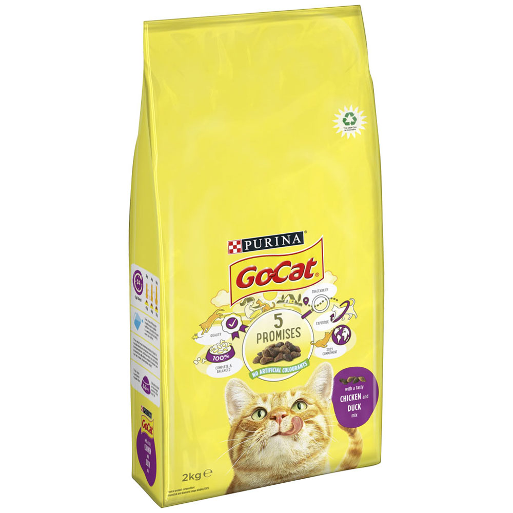 Go-Cat Adult Dry Cat Food Chicken and Duck 2kg Image 2