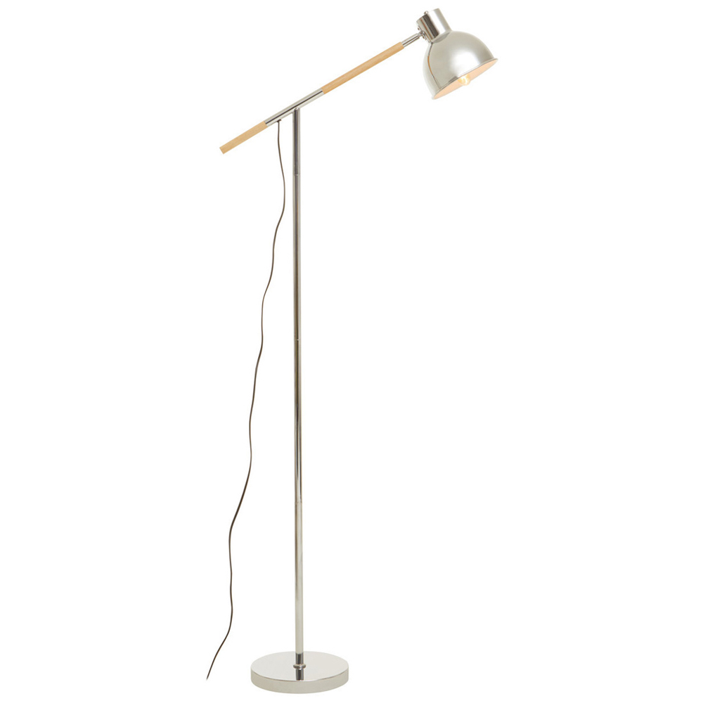 Premier Housewares Chrome Adjustable Floor Lamp Image 1