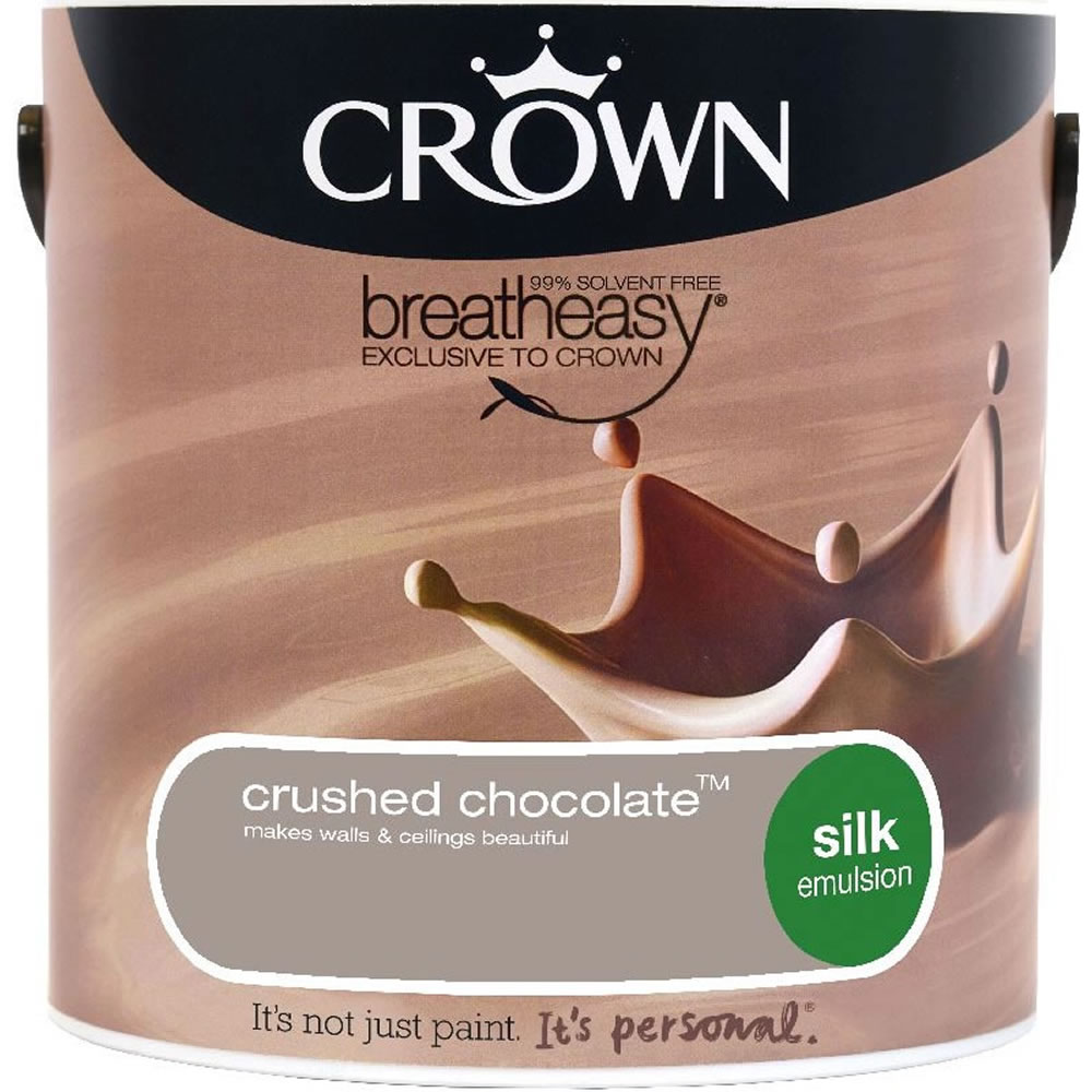 Crown Silk Emulsion Paint                         Crushed Chocolate 2.5L Image 1