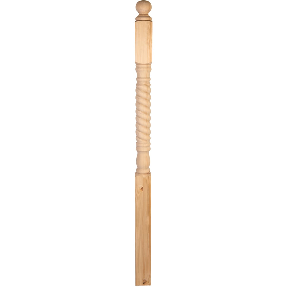 ​Blueprint Joinery Cambridge Pine Rope Twist Stair Newel Post 1500 x 90mm Image 5