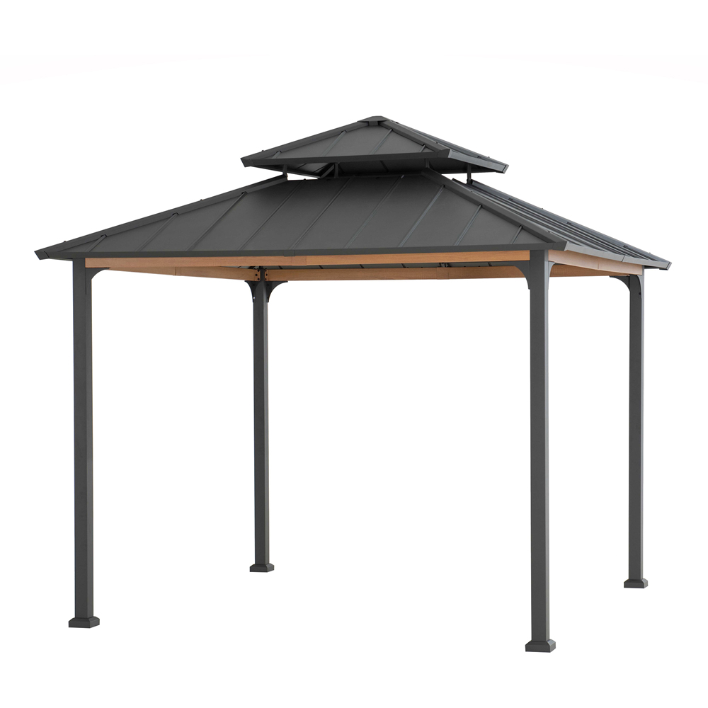 Sunjoy Pasu 3 x 3m Anthracite Steel Gazebo Image 2