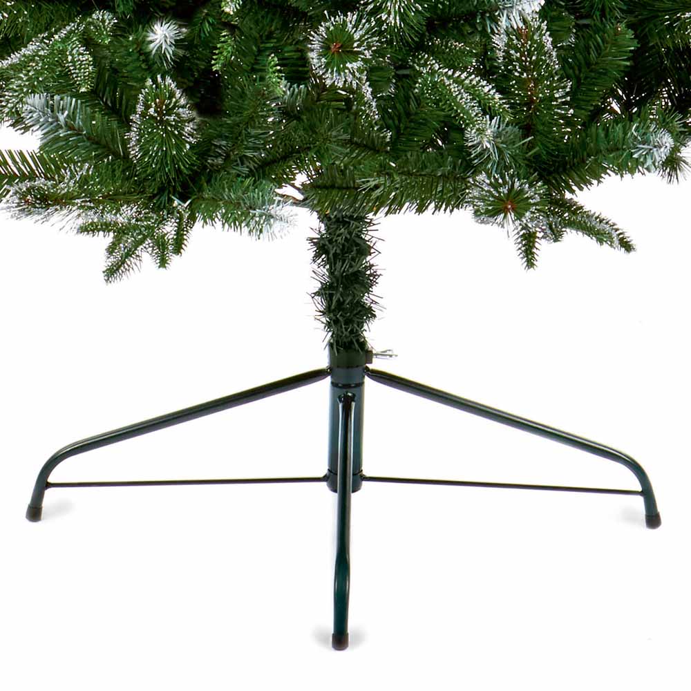 Premier 1.8m Hinged Branches Fairmont Fir Green Tree with Glitter Tips Image 4