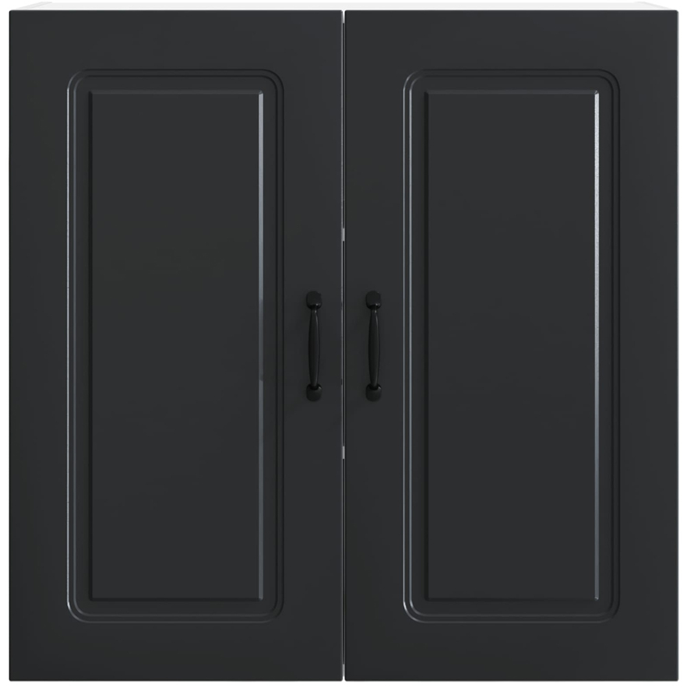 vidaXL Kalmar 2 Door Black Wall Kitchen Cabinet Image 4