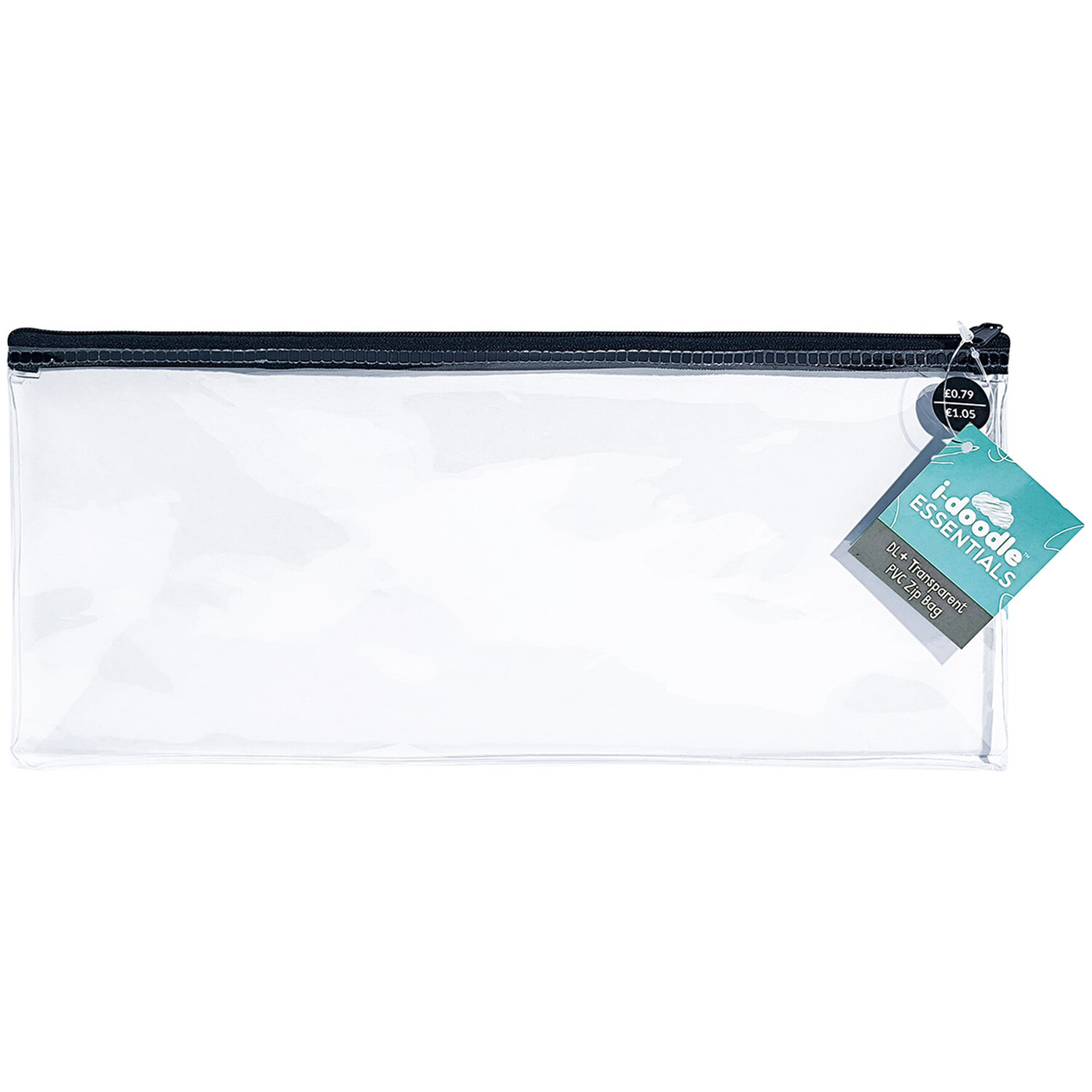 DL Transparent PVC Zip Bag - 13.5cm Image