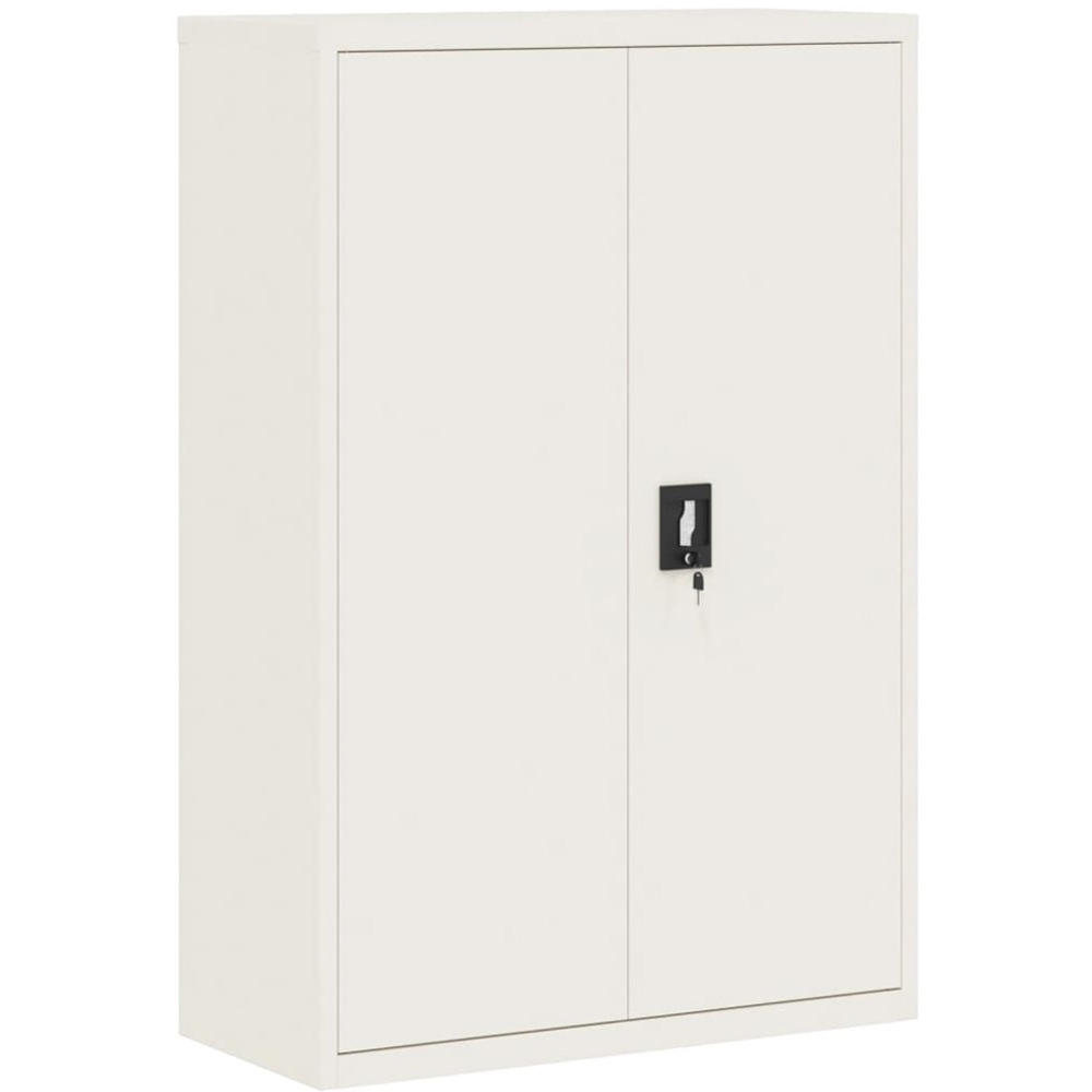 vidaXL 2 Door White Steel File Cabinet Image 2
