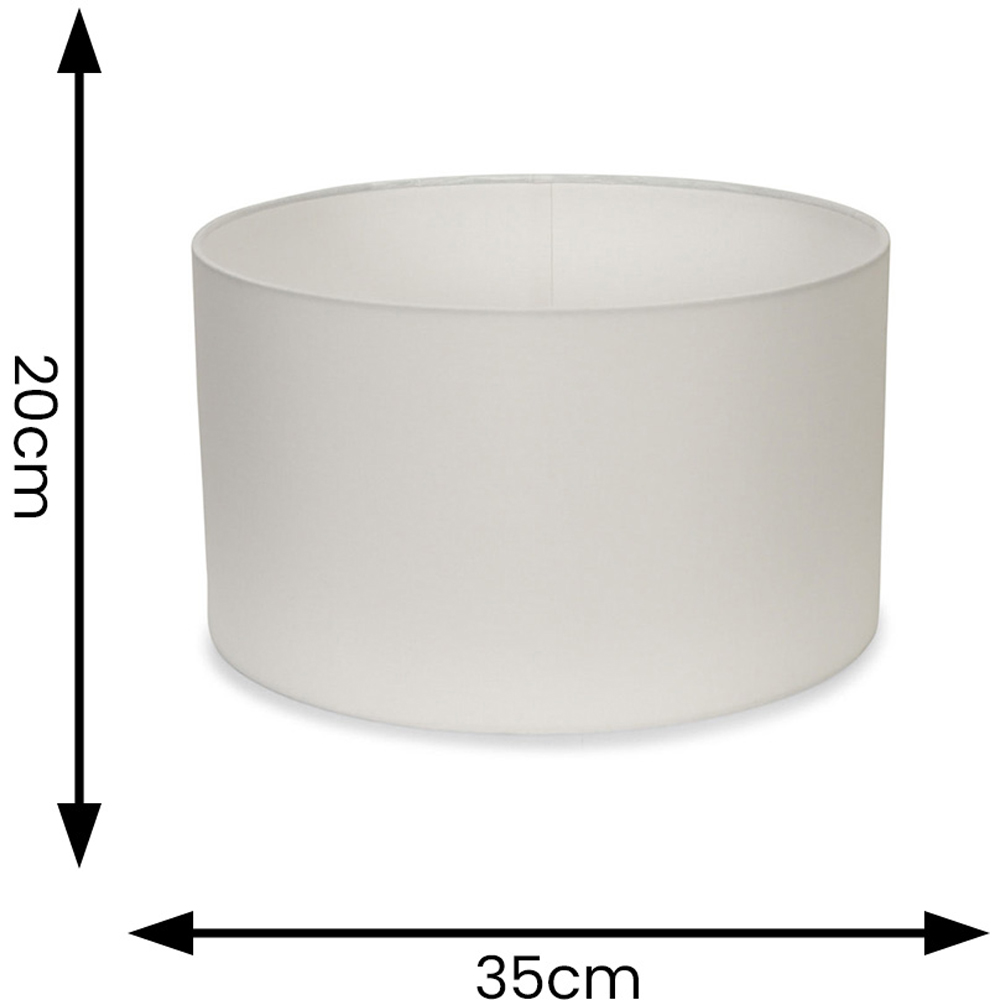 ValueLights Reni White Fabric Drum Ceiling Lamp Shade 35cm Image 6