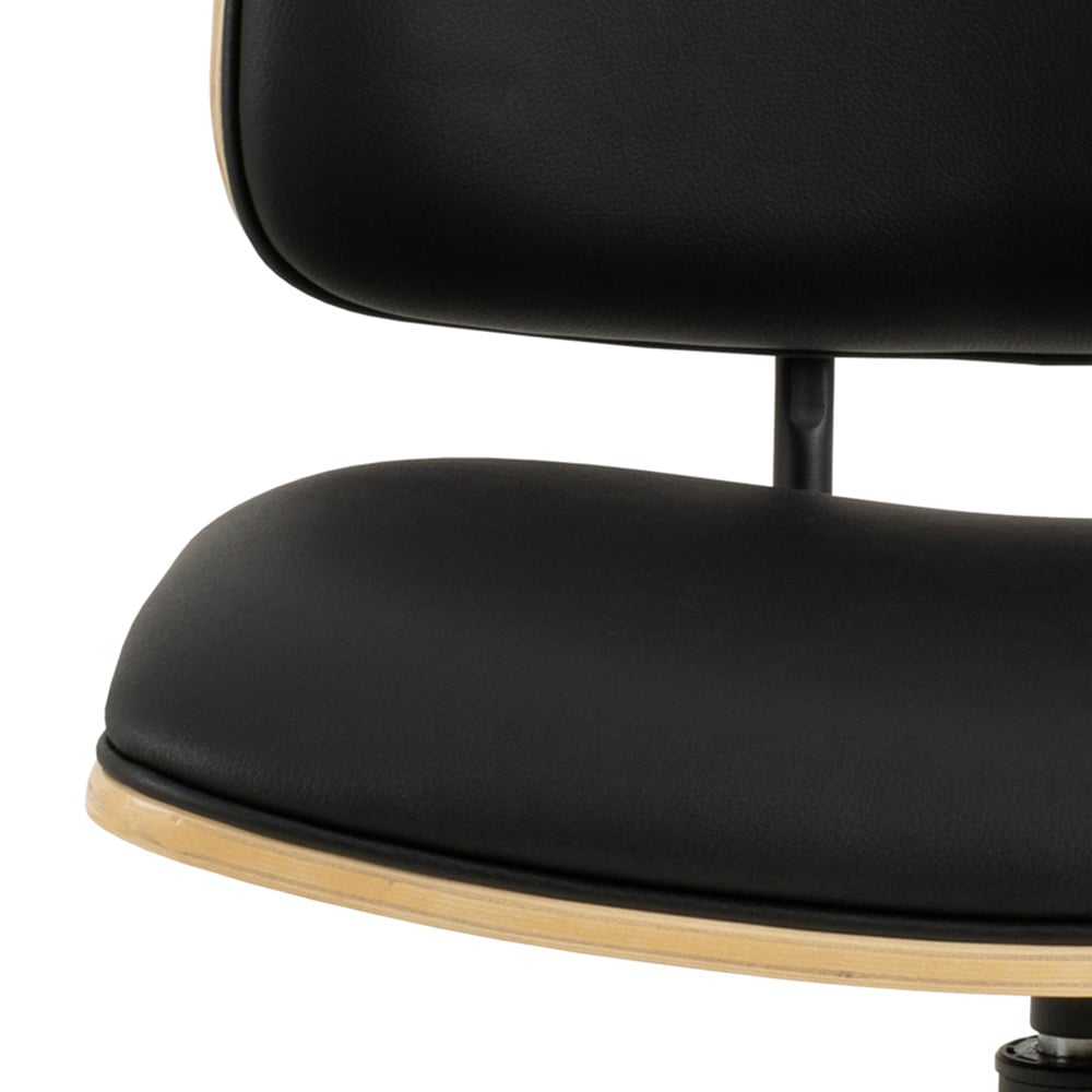 Florence Owen Set of 2 Matt Black Swivel Dining Chair Image 7