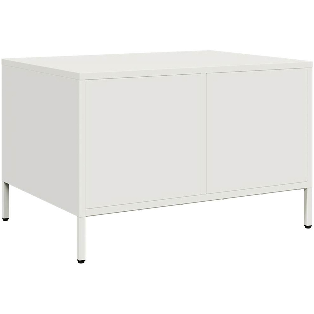 vidaXL 2 Drawer White Cold-Rolled Steel TV Cabinet Image 8