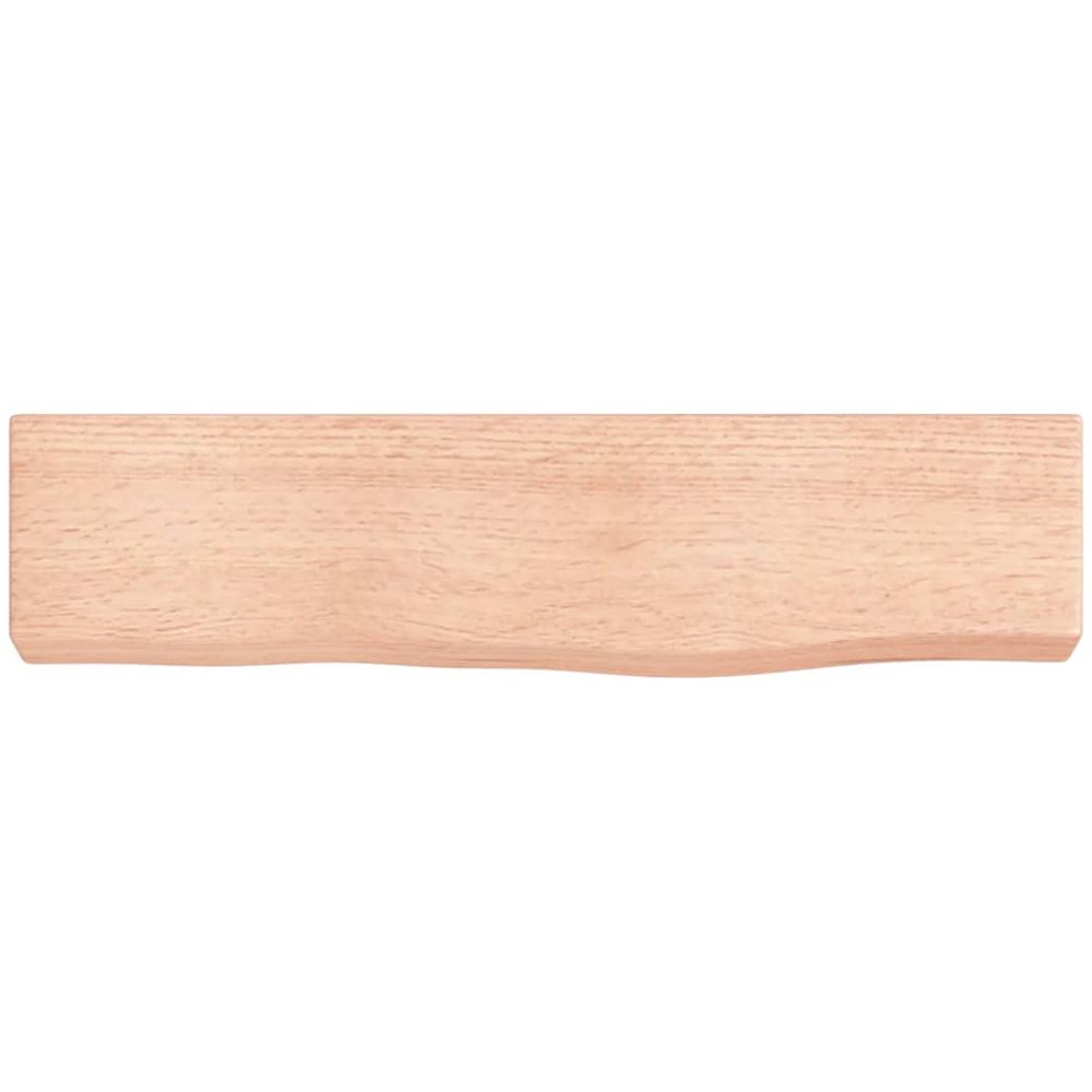 vidaXL 40 x 10 x 4cm Light Brown Treated Solid Oak Wall Shelf Image 3