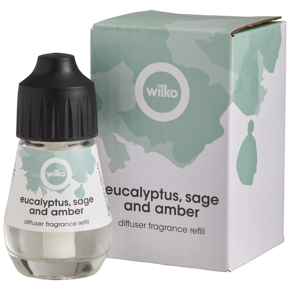 Wilko Eucalyptus Sage and Amber Diffuser Refill   Image 1