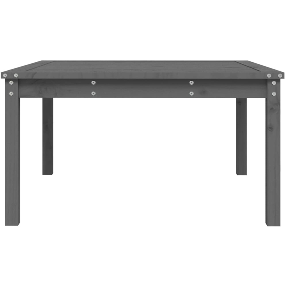 vidaXL Grey Solid Pine Wood Slatted Garden Table 82.5 x 82.5cm Image 4