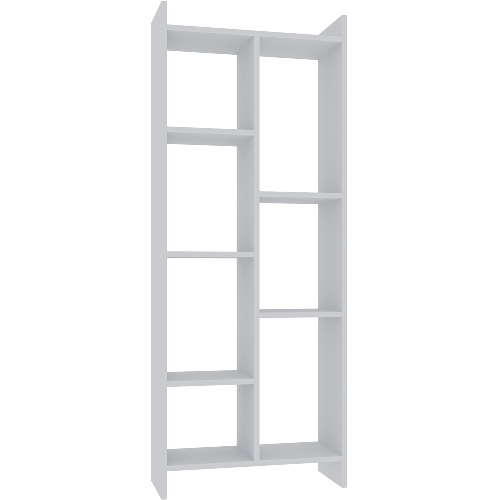 Decorotika Eden 7 Shelf White Freestanding Bookcase Image 2