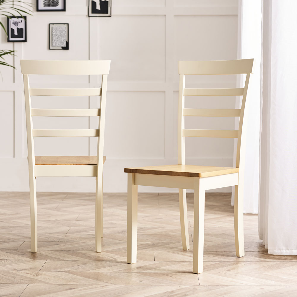 Furniturebox Salisbury Walton 6 Seater Extending Dining Bench Set Cream Image 3