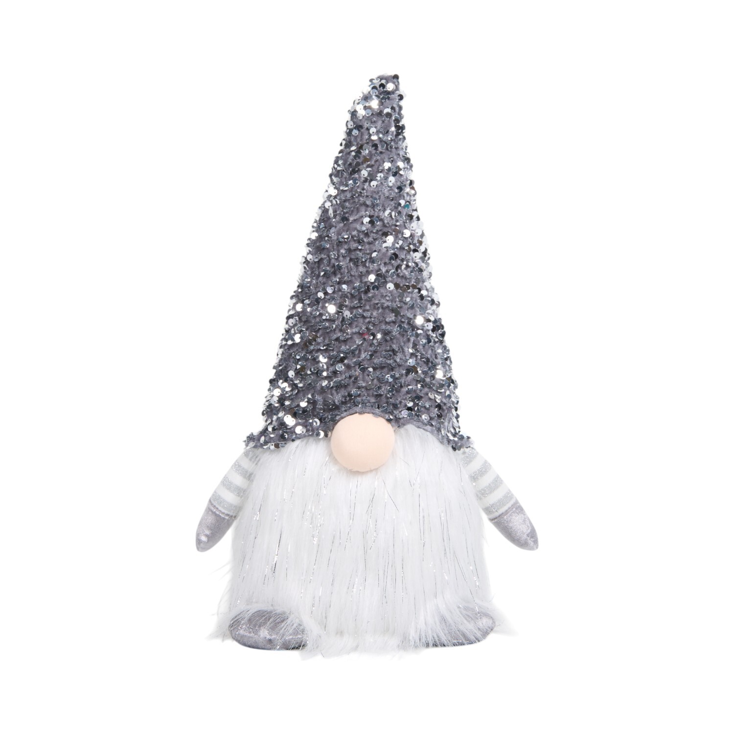 Silver Sequin Gonk Doorstop Silver Image 1