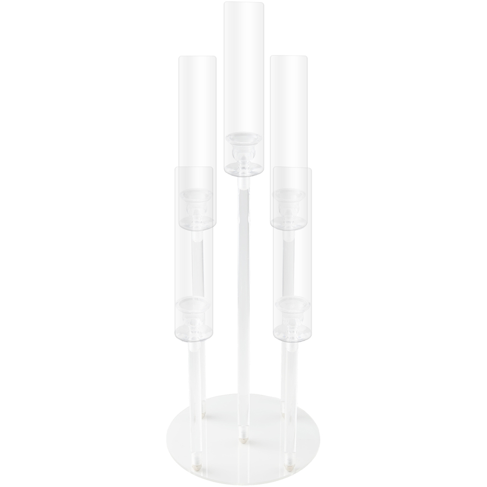 Living and Home 5-Arm Clear Acrylic Candle Holder 58cm Image 4
