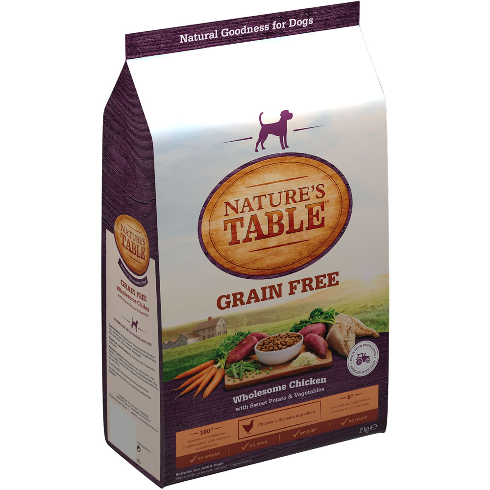 Nature's Table Chicken with Sweet Potato &        Vegetables Grain Free Complete Dog Food 2kg Image 1