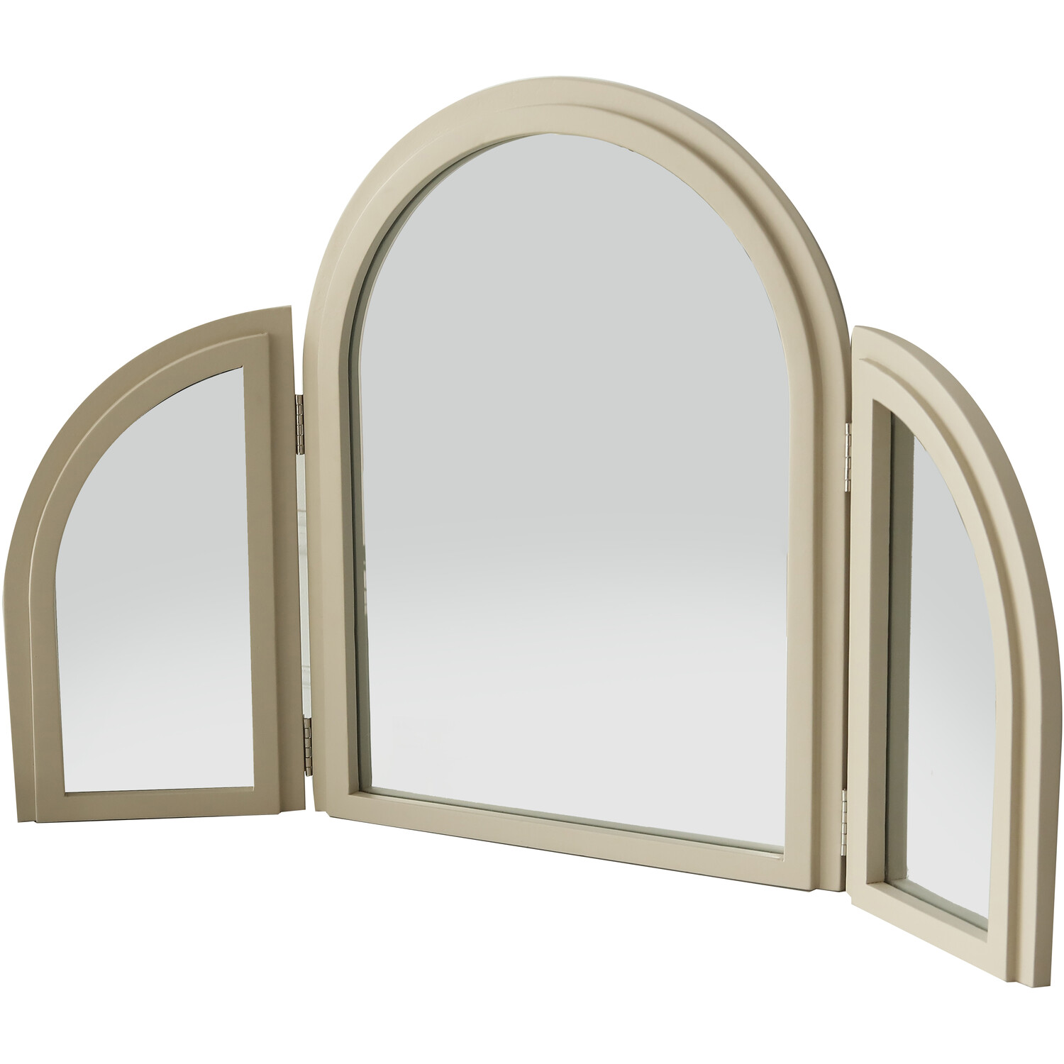 Evie Ridged Arch Dressing Table MirrorWhite Image 5