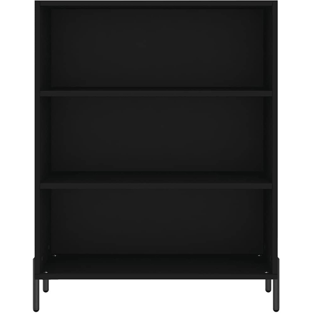 vidaXL 3 Open Shelf Black Shelf Cabinet Image 4