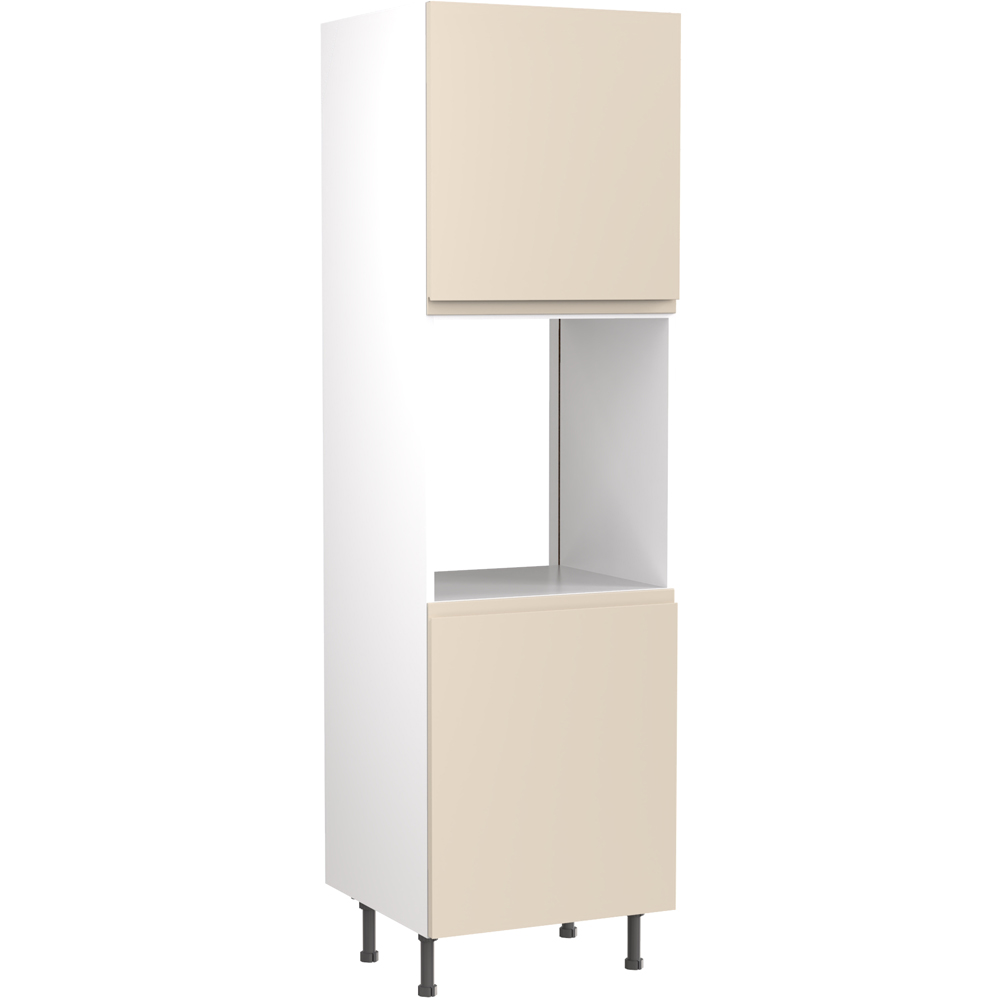 Kitchen Kit J-Pull Matt Cashmere Single Oven Housing Flatpack 600mm Image 1