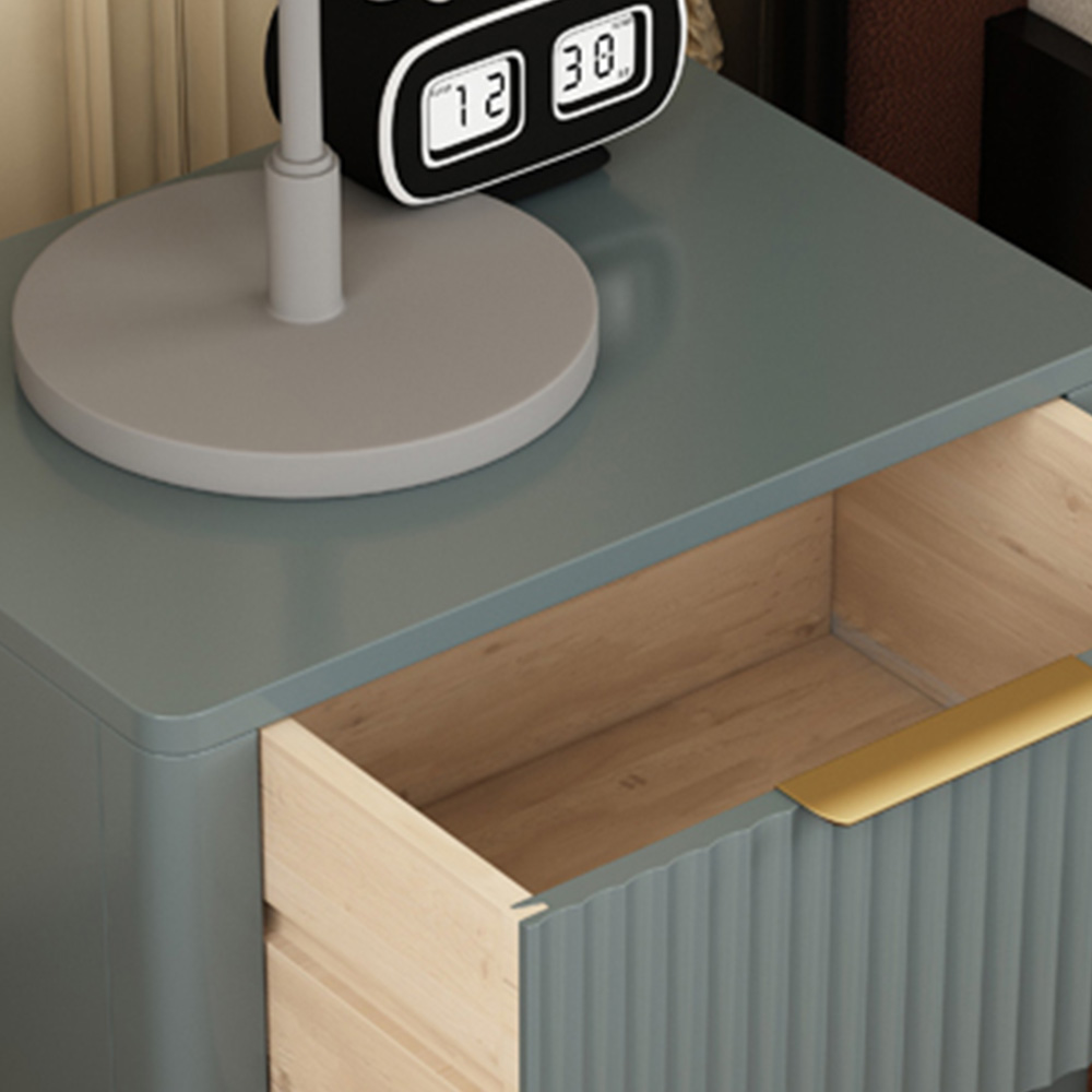 Molino 2 Drawer Grey Bedside Table Image 4