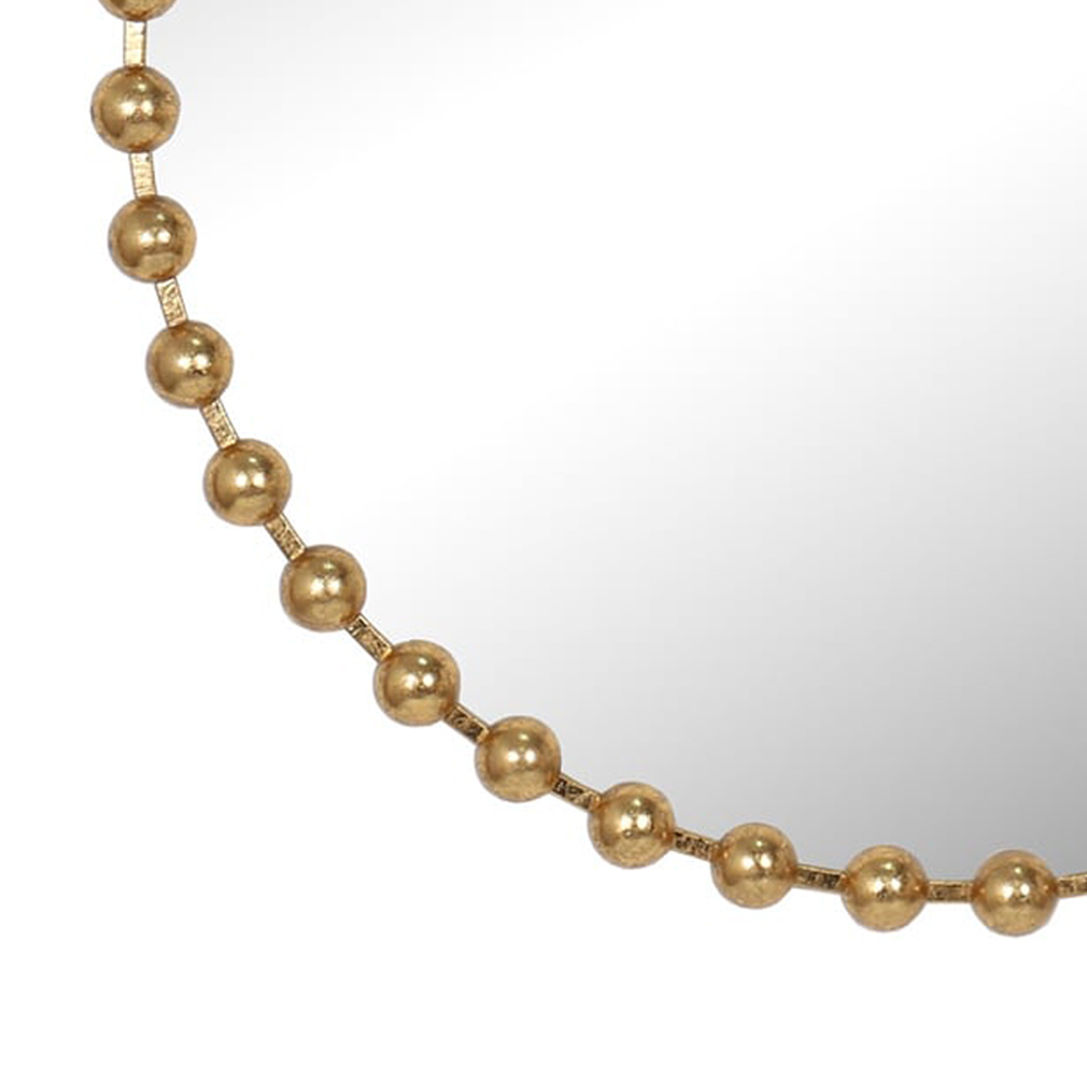 Gold Circular Beaded Mirror 80cm Image 6