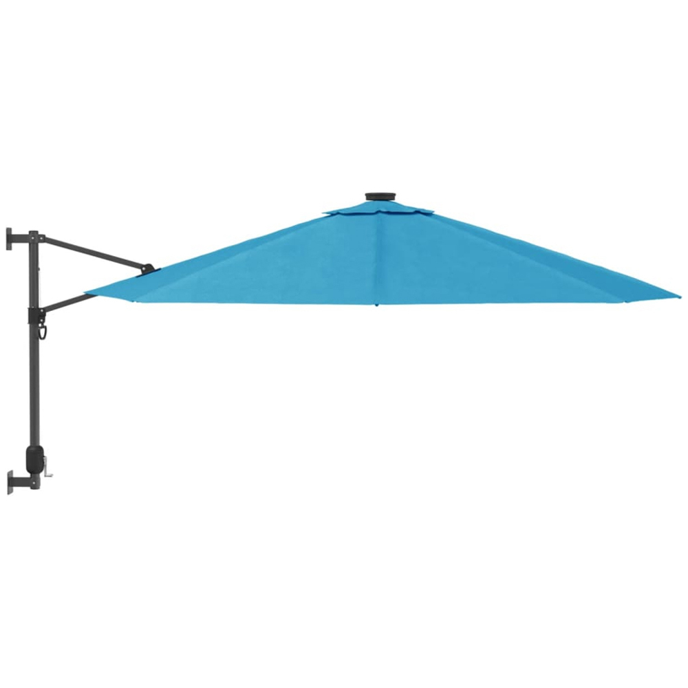 vidaXL Blue Wall Mounted Parasol 2.9m Image 3