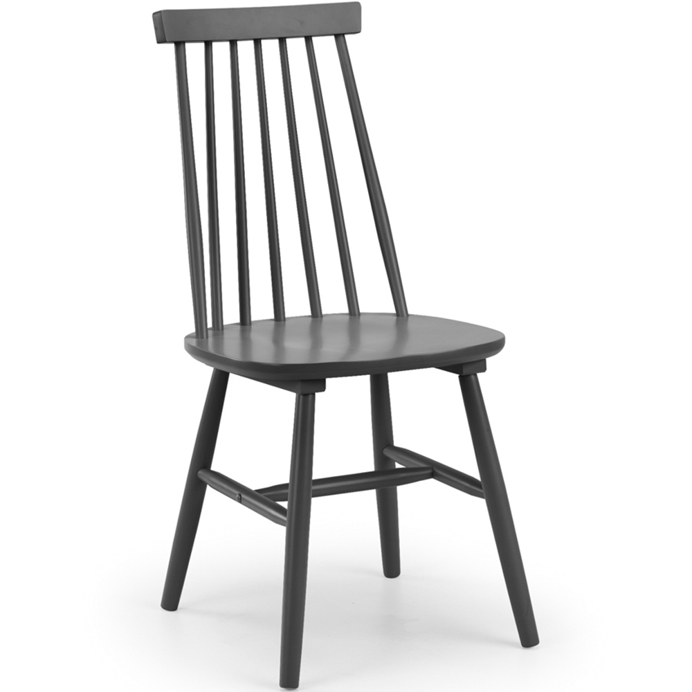 Julian Bowen Alassio Set of 2 Black Dining Chair Image 3